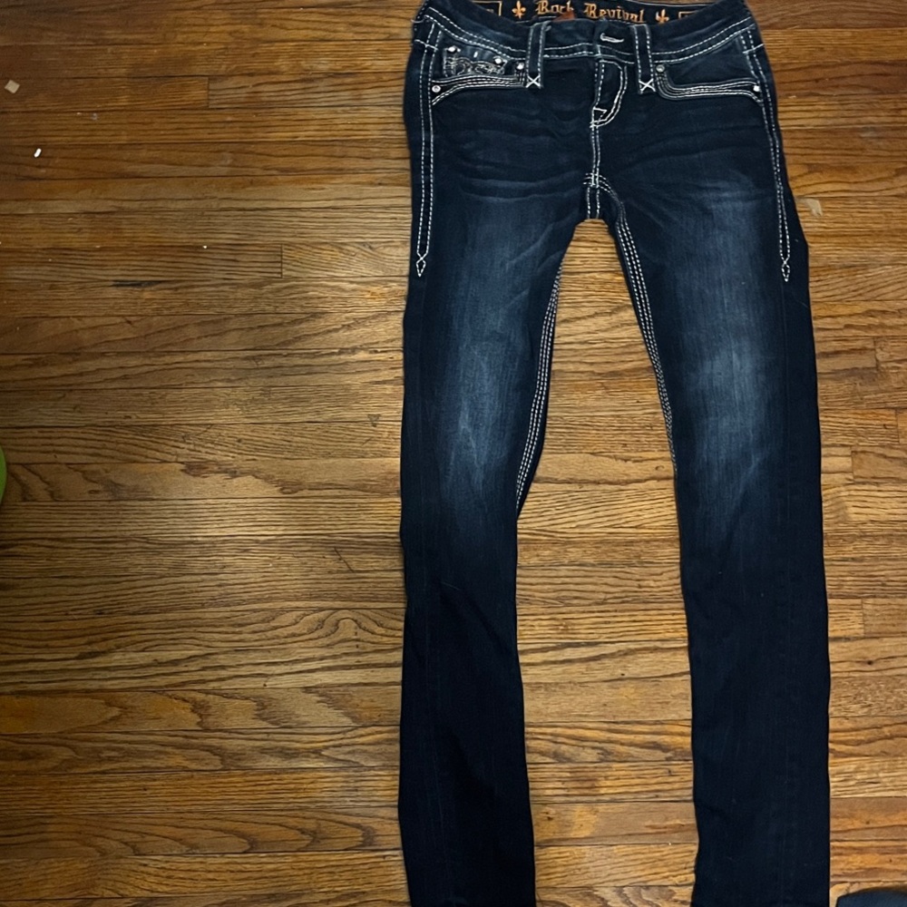 Rock Revival Dark Wash Skinny Jeans